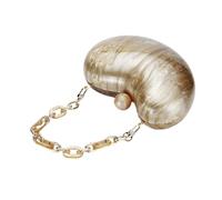 MALSSE Elegante bolsa de acrílico con cadena para bodas y fiestas de noche, bolso de hombro, bolso cruzado, accesorio de moda para fiestas, café, One Size