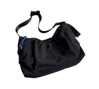 MALSSE Elegante bolsa de tela con forma de bola de masa hervida, bolsa de hombro para uso diario, accesorio de moda con correa ajustable, Black, One Size