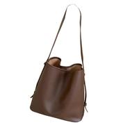 MALSSE Elegante bolso de hombro de piel sintética de color sólido para mujer, casual, espacioso, interior, grande, para uso diario, bolsa de hombro