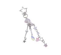 MALSSE Elegante cordón de teléfono con forma de estrella con forma de flor, elegante colgante multiusos y cordón para teléfono, suministros para manualidades