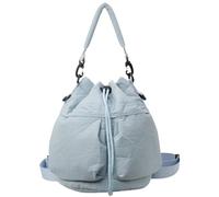 MALSSE Elegante mochila para mujer, bolsa de hombro de gran tamaño con cordón cómodo, bolso de mano, bolsa de viaje, bolsa de viaje, azul claro