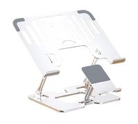 MALSSE Elevador multifuncional de aluminio para laptop con diseño plegable que mejora la ventilación para pantallas de 10 a 17.3 pulgadas, acero al carbono, soporte para laptop y teléfono