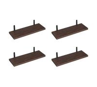 MALSSE Estantes flotantes decorativos de 4 capas vintage para montaje en pared, organizadores flotantes para baño, cocina, sala de estar, multiusos