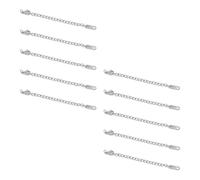 MALSSE Extensor de cadena versátil de 5 cm, versátil de acero inoxidable, cadena de extensión de joyería para accesorios hechos a mano, extensor de collar, zipper with letterin, como se describe, como