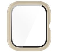 MALSSE Fundas a prueba de arañazos con película protectora de pantalla para carcasa de reloj inteligente, funda protectora para reloj inteligente