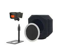 MALSSE Fundas de micrófono insonorizadas para parabrisas de micrófono para estudio en casa y transmisión en vivo con reducción efectiva de ruido, 1 unidad de equipo de estudio