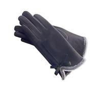 MALSSE Guantes cálidos de invierno para mujer, con forro de felpa, resistentes al viento, suaves, calentadores de manos cortos para actividades al aire libre, pantalla táctil, Negro, Talla única