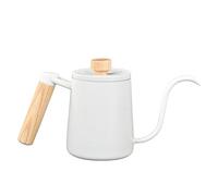 MALSSE Hervidor de acero inoxidable 304 de 350 ml con tapa para verter sobre café en casa, verter café sobre hervidor con cubiertas a prueba