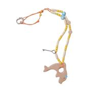 MALSSE Island Styles - Collar con colgante de delfín, hecho a mano, diseño de cuentas, cadena de clavícula para vacaciones en la playa, accesorios retro hawaianos