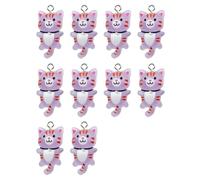 MALSSE Juego de 10 adorables colgantes, accesorios creativos con temática de gatos, para diseños artísticos de joyería y manualidades