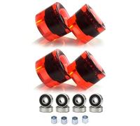 MALSSE Juego de 4 patinetas con rodamientos y espaciadores para exteriores, ruedas de crucero, longboards de repuesto, ruedas longboards