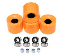 MALSSE Juego de 4 patinetas con rodamientos y espaciadores para exteriores, ruedas de crucero, longboards de repuesto, ruedas longboards