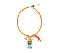 MALSSE Juego de joyas de playa personalizables, collar con colgante de concha de estrellas de mar, cadena de resina portátil para trajes casuales, collar de moda, talla única, como se describe, como