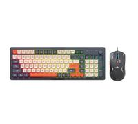 MALSSE Juego de teclado de alambre fácil de usar con teclado de letras de alta claridad para uso profesional y recreativo