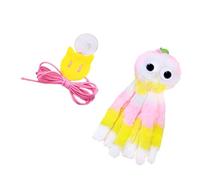 MALSSE Juguete colgante interactivo para gatito con sonido chirriante y felpa vibrante para colgar de forma segura