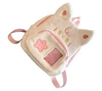 MALSSE Mochilas con forma de perro de dibujos animados con correa ajustable, prácticas, fáciles de limpiar, resistentes al desgaste, prácticas mochilas de felpa para niños, a