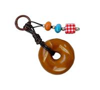 MALSSE Monedero realista de pretzel de chocolate para pan, accesorio de moda, colgante de teléfono, para adultos y estudiantes, elegante adorno de bagel, Bagel, One Size