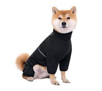 MALSSE Overol para perros con diseño de cremallera y rayas reflectantes para mejorar la seguridad para actividades al aire libre