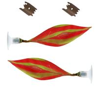 MALSSE Par de hamacas de hojas de acuario, almohadillas flexibles de silicona con ventosas de adherencia rápida para peces, decoración cómoda para peces