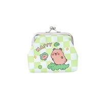 MALSSE Pequeña bolsa de almacenamiento de dibujos animados Capybara, monedero con cierre de beso, cartera de piel sintética, bolsa de cambio para niña, 4 (Reino Unido)