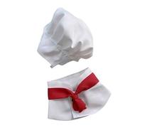 MALSSE Playfulness - Conjunto de ropa de chefs para mascotas, disfraz de perro suave, aspecto de sombrero blanco para mascotas para perros pequeños y gatos, ropa de fiesta, disfraz blanco