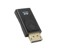 MALSSE Plug And Play - Adaptador DisplayPort 4K 30Hz convertidor chapado en oro para PC, portátil, monitor, proyectores, cine en casa, conector chapado en oro para HDTV