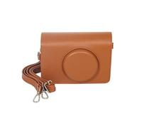 MALSSE Práctica funda de cámara antiarañazos con diseño de correa, funda de transporte portátil, textura de piel, adecuada para guardar la funda de la cámara, Brown