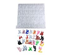 MALSSE Práctica letra de silicona resistente, fácil de limpiar y liberar, portátil para manualidades, decoración del hogar, suministros de manualidades