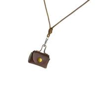 MALSSE Prácticas bolsas de cuero para colgar, accesorio de moda para auriculares y cambio suelto, adecuado para adultos de moda, collar de moda, 1, Cuero, No es una piedra preciosa