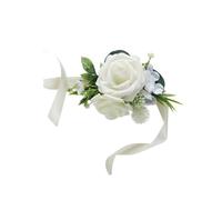 MALSSE Ramillete de muñeca con flores artificiales para damas de honor, elegante, ramillete de muñeca para boda, accesorios de fiesta, dama de honor
