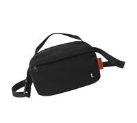 MALSSE Riñonera pequeña con correa ajustable para el pecho, resistente al agua, para el hombro, para mujer, resistente al agua, hombro, casual, pequeña bandolera, Black, One Size