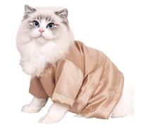 MALSSE Ropa de gato con sensación de seda, ropa para uso en interiores y exteriores, sudadera para caminar, acampar