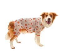 MALSSE Ropa de perro para niña, traje de frutas de dibujos animados, bonito patrón de frutas, suéter de cuatro patas para camisa elegante, ropa de disfraz para mascotas a la moda para perros grandes