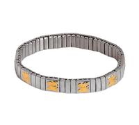 MALSSE Sofisticada joyería elástica versátil de acero inoxidable con adornos brillantes para reuniones, joyería de acero inoxidable, talla única, como se describe