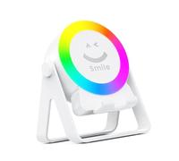 MALSSE Soporte de teléfono de carga de rotación de 360 grados con reproducción automática de música, inducción inteligente, elegante diseño ABS accesorio para teléfono