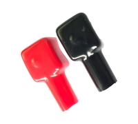 MALSSE Tapa de terminal de batería de coche, cubiertas positivas, protector de conector de cable de motocicleta, 2 fundas de conector de abrazadera, accesorios positivos, protección de poste superior