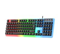 MALSSE Teclado mecánico portátil con cable retroiluminado LED, 104 teclas, intercambiable en caliente, mejorado para juegos de respuesta rápida
