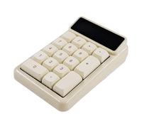 MALSSE Teclado numérico mecánico de 17 teclas, intercambiable en caliente, con calculadora, función de apagado automático, para profesionales de oficina