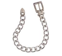 MALSSE Tobillera gótica punk de aleación ajustable con cadena de eslabones cubanos para zapatos de mujer, accesorios de joyería para zapatos, talla única, como se describe