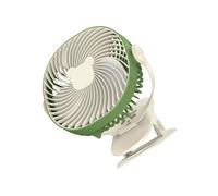MALSSE Ventilador de clip recargable portátil con abrazadera fuerte, alimentado por USB, ventilador de refrigeración silencioso de 5 velocidades para oficina, camping, viajes, uso en cochecitos
