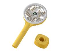 MALSSE Ventilador de mano de 2 velocidades, recargable, eléctrico, portátil, 1200 mAh, para viajes, oficina, ventilador portátil