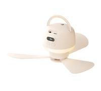 MALSSE Ventilador de techo recargable por USB, funciona con control remoto, luz LED ajustable, silenciosa, para exteriores, interiores, refrigeración, portátil, ventilador de techo recargable