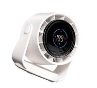 MALSSE Ventilador pequeño de refrigeración con pantalla digital de 4000 mAh con velocidad ajustable, adecuado para escritorio interior y ventilador de escritorio de montaje en pared