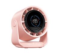 MALSSE Ventilador pequeño de refrigeración con pantalla digital de 4000 mAh con velocidad ajustable, adecuado para escritorio interior y ventilador de escritorio de montaje en pared