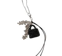 MALSSE Versátil collar inspirado en el bolso, joyería ligera hecha a mano, cadena de clavícula, accesorio de moda diario, diseño único, joyería para mujer, talla única, como se describe, como se