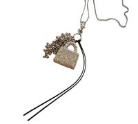 MALSSE Versátil collar inspirado en el bolso, joyería ligera hecha a mano, cadena de clavícula, accesorio de moda diario, diseño único, joyería para mujer, talla única, como se describe, como se