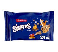 Malt-O-Meal S'mores - Cereal de desayuno, cereales Smores con cuadrados de miel Graham y bocados de chocolate y trozos de malvavisco, cereales grandes para la familia, 24 onzas, bolsa de cereales