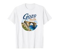 Malta Gozo Camiseta gráfica económica, Hombre, Blanco, S
