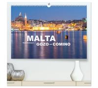 Malta - Gozo und Comino (hochwertiger Premium Wandkalender 2026 DIN A2 quer), Kunstdruck in Hochglanz: Der sehenswerte kleine Inselstaat Malta mit den Inseln Gozo und Comino im Süden Europas.