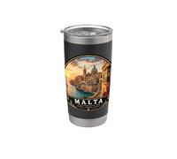 Malta, La Valeta, Isla de vacaciones en el Mediterráneo Vaso térmico de acero inoxidable de doble pared